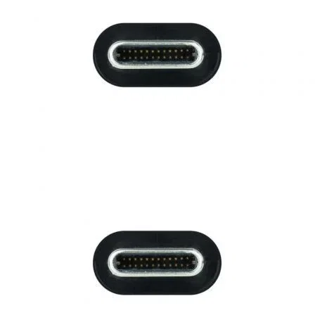 Nanocable Cable USB-C a USB-C 3.2 Gen2x2 20Gbps 100W 2m Gris/Negro